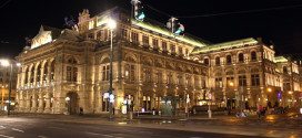 Wiener Opernhaus bei Nacht