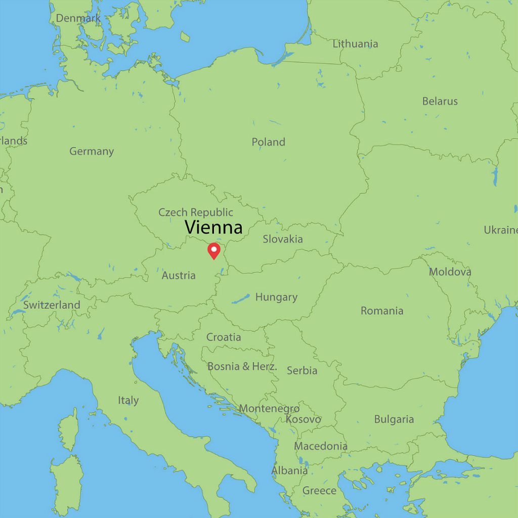 Wo ist Wien Österreich: Europakarte