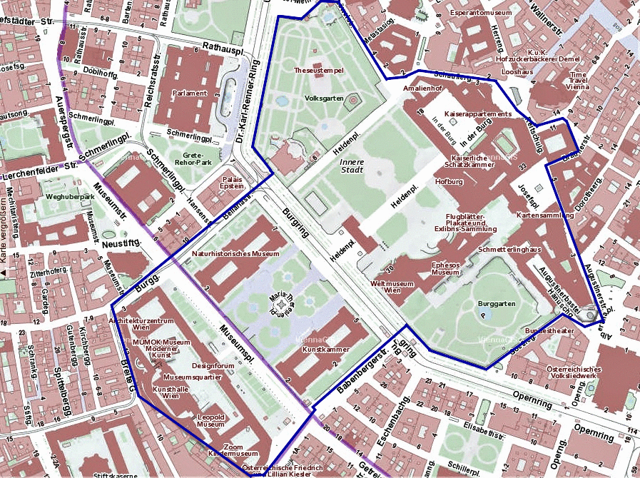 Kaiserpalast Wien Karte