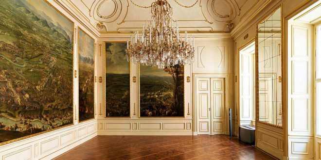 Vienna Winter Palace Prince Eugen: room with battleground paintings