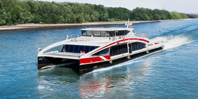 Twin city Liner catamaran on the Danube
